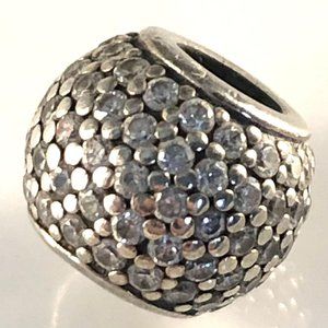 Pave lights crystal Pandora bead sterling silver